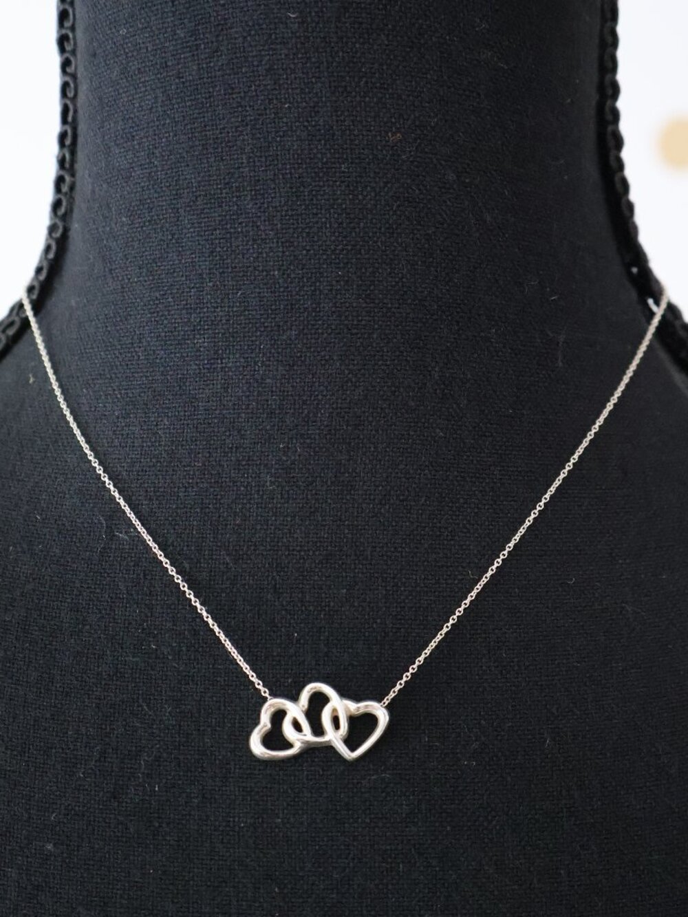Tiffany & Co. Three Hearts Pendant on 16" Chain